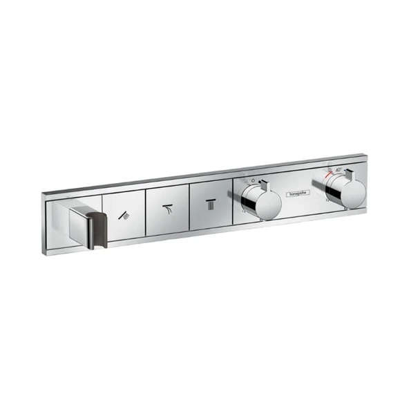 Hansgrohe RainSelect Termostat ankastre montaj, 3 çıkış için Krom ürün görseli 1