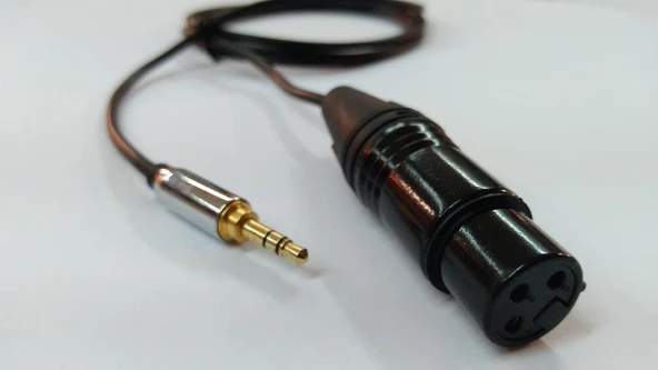 3.5 mm to XLR Dişi Kaliteli Bilgisayar Mikrofon Kablosu 3 Metre ürün görseli 1