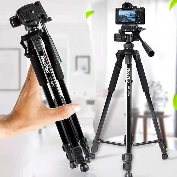 Np-8820 150 Cm Tripod Profesyonel Telefon Kamera Tutucu Çantalı Tripod ürün görseli 1