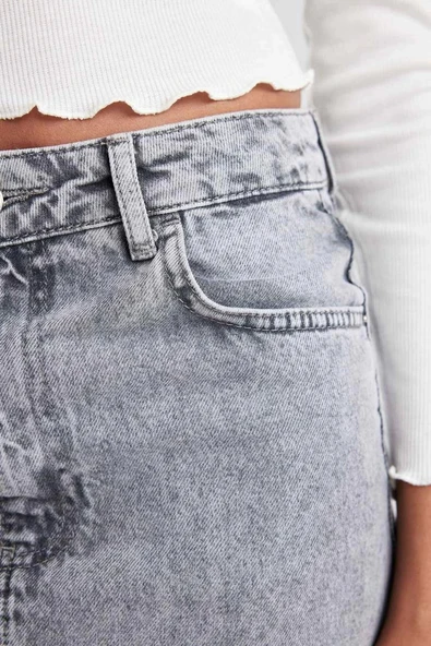 A9585 Long Fit Jean Uzun Etek - Resim 6