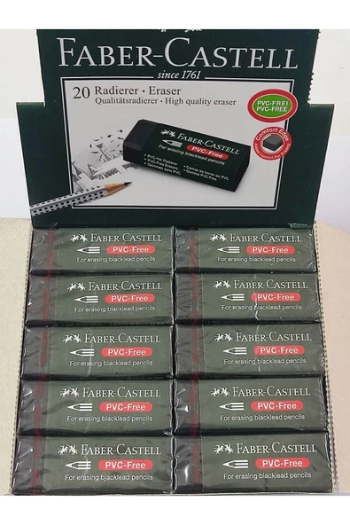 Faber Castell Silgi-faber-castell Büyük Boy Siyah Silgi-5 Adet ürün görseli 1