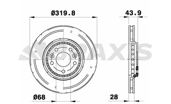 BRAXIS ON FREN AYNASI RENAULT LAGUNA III 08>15 GRAND SCENIC III 09> TALISMAN 15> MEGANE IV 15> 1.6 DCI 2.0 DCI ürün görseli 1