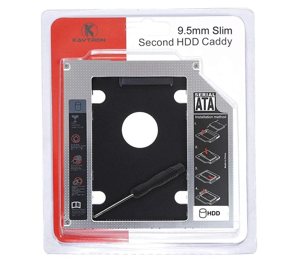 9.5 mm Notebook DVD-RW to 2.5" HDD/SSD Kızağı ürün görseli 1