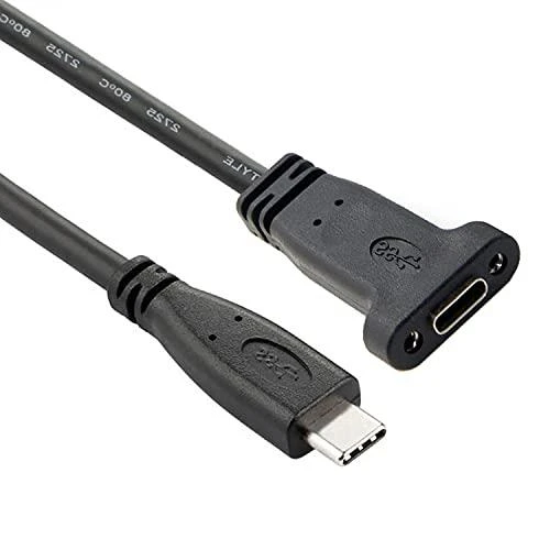 USB 3.1 Type-C Panel Tipi Uzatma Kablosu - 1 Metre ürün görseli 1