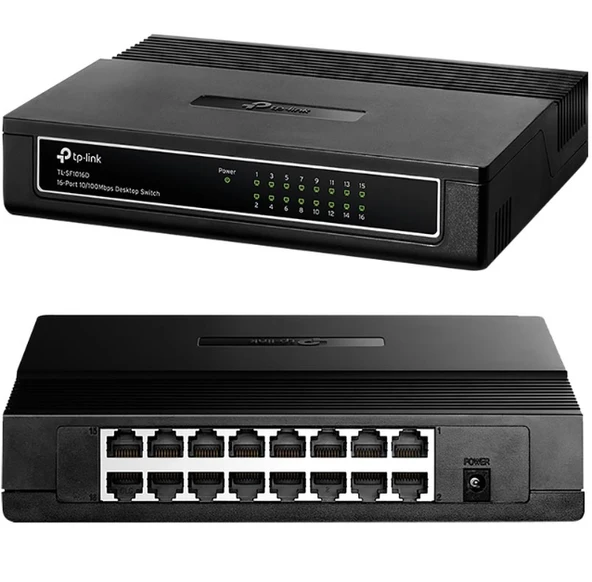 TP-LINK TL-SF1016D 16 PORT 10/100 MBPS SWITCH ürün görseli 1