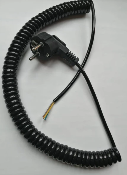 3x0.50 mm Ucu Açık Spiral Power Kablosu 2.5 Metre ürün görseli 1