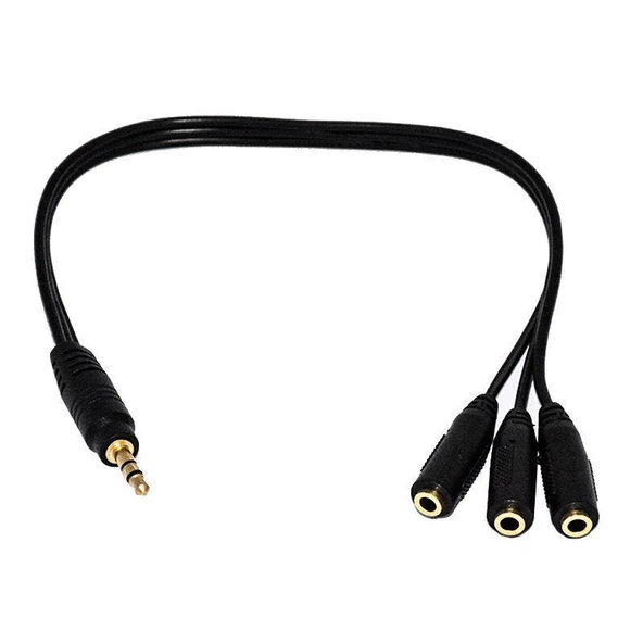 3.5 mm Stereo 1 Erkek - 3 Dişi 5+1 Ses Sistemi Çevirici ürün görseli 1