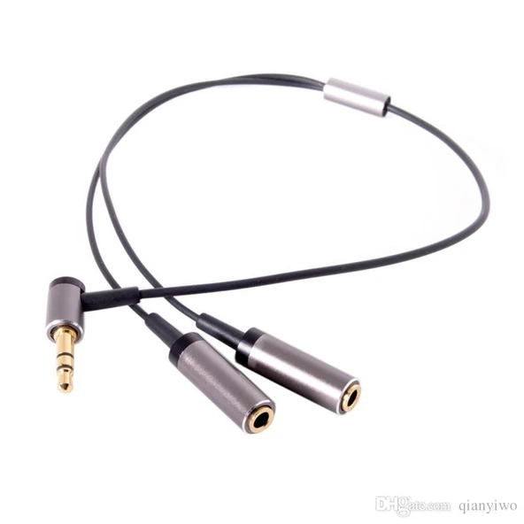 3.5 mm Stereo Kaliteli Kulaklık Mavi Kablo 90 Derece Uçlu ürün görseli 1