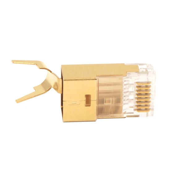 8P/8C Gold Cat. 7 RJ45 Ethernet Plug - Resim 3