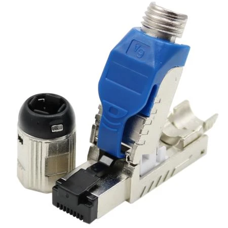 Cat. 8 RJ45 Endüstriyel Tip IP20 STP Konnektör - Resim 4
