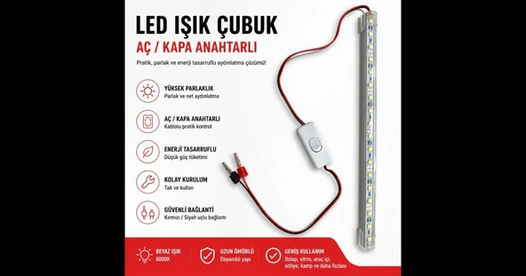 POWERMASTER PM-11046 12 VOLT - 3 WATT MAT KAPAK 15 CM LED LAMBA ürün görseli 1