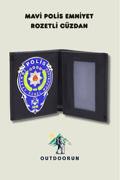 Mavi Polis Emniyet Rozetli Cüzdan ürün görseli 1