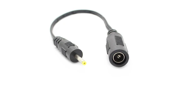 2.5x0.7 mm Erkek - 5.5x2.5 mm Dişi Kablolu DC Uç Çevirici ürün görseli 1