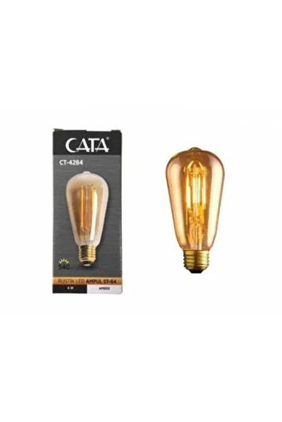 Cata CT-4284 6W Rustik LED Ampul (ST64 Armut Tip) ürün görseli 1