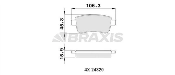 BRAXIS ARKA FREN BALATASI FLUENCE 09> MEGANE III 09> MEGANE IV 15> GRAND SCENIC III 09> CLIO V 20> CAPTUR II 20> 1.0 TCE 1.2 TCE 1.3 TCE 1.5 DCI 1.6 SCE ürün görseli 1