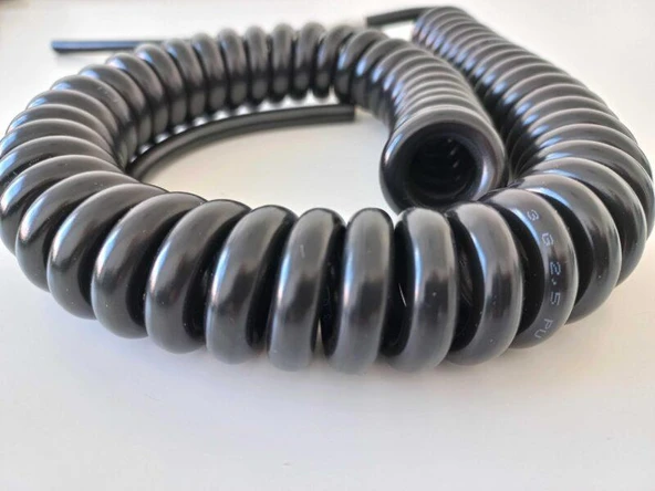 3x2.5 mm Ucu Açık Siyah Spiral Elektrik Kablosu 2 Metre ürün görseli 1