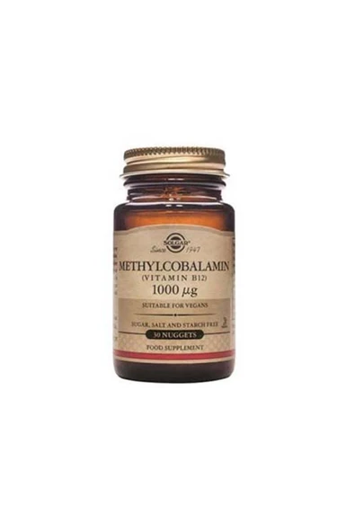 Solgar Methylcobalamin (B12) 1000 Mcg 30 Dilaltı Tableti ürün görseli 1