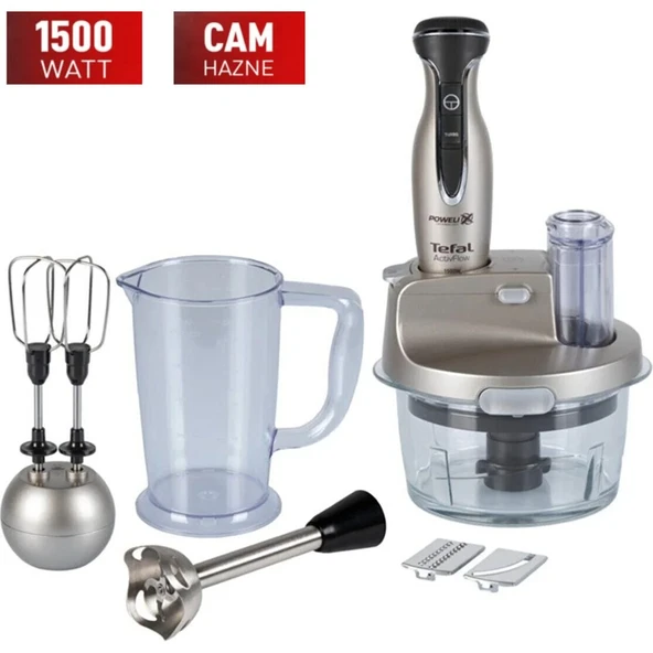 Tefal Gelişmiş Teknolojisiyle En Iyi Kesme Açısını Sunan Buz Kırma Özellikli 15 Yıl Onarım Garantili Cam Hazneli 1500 W Blender Seti Gümüş ürün görseli 1
