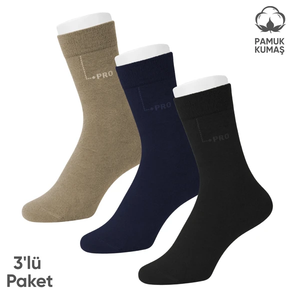 Pamuklu Erkek Soket Çorap - 3 Çift - Dikişsiz - Eyfel - 16656 - Set 2 ürün görseli 1
