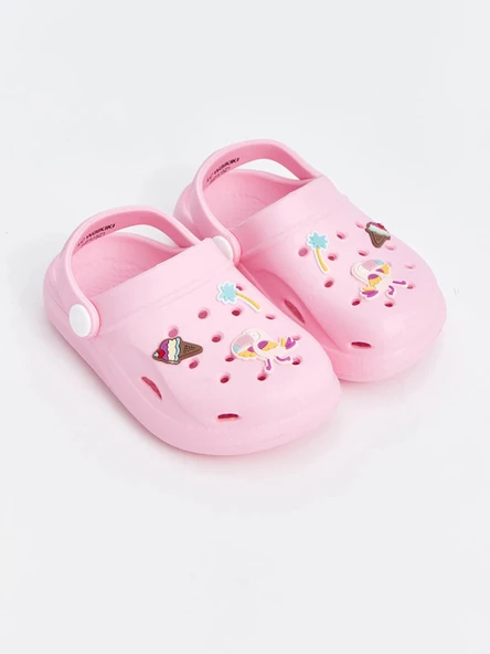 LCW STEPS Pembe Baskılı Kız Bebek Plaj Sandaleti ürün görseli 1