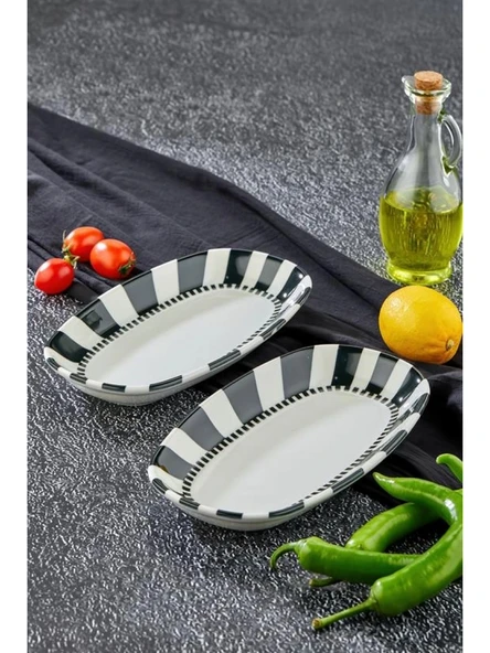 Cooker Porselen Kayık Tabak 2'li ürün görseli 1