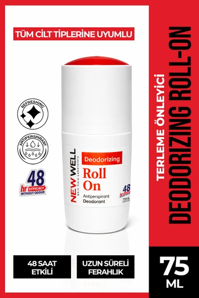 Deodorizing Roll On Terleme Önleyici Koltuk Altı Roll On (Kırmızı) 75 ML ürün görseli 1