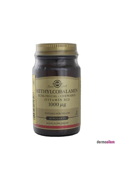 Solgar Methylcobalamin (B12) 1000 Mcg 30 Dilaltı Tableti ürün görseli 1