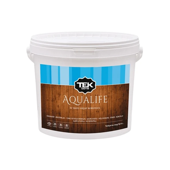 TEK AQUALİFE SU BAZLI RENKLİ AHŞAP KORUYUCU VERNİK 15 LT ürün görseli 1
