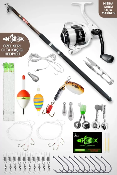 Deniz Ve Göl Surf Olta Takımı Seti 350cm Kamış 60/120gr / 60'lık Makine (Kahve) - 35 Parça ürün görseli 1