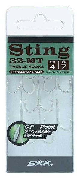 BKK Sting-32 MT Üçlü Olta İğnesi  6 7 Pcs ürün görseli 1