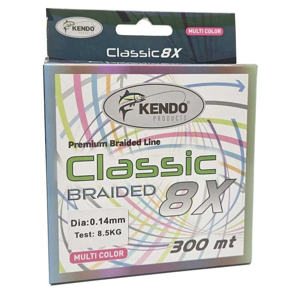 Kendo Classic 8X 300m Multicolor Örgü İp  0.16mm ürün görseli 1