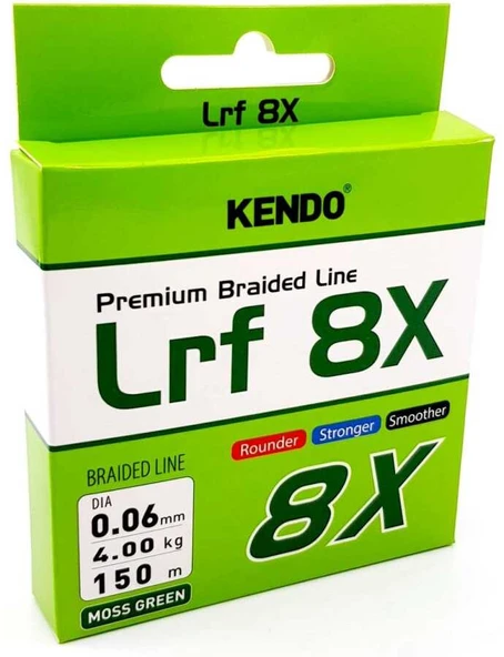 Kendo Lrf 8X Fighting 150 mt mm Örgü ip (Moss Green)  0,10 mm ürün görseli 1
