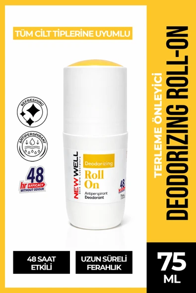 Deodorizing Roll On Terleme Önleyici Koltuk Altı Roll On (Sarı) 75 ML ürün görseli 1