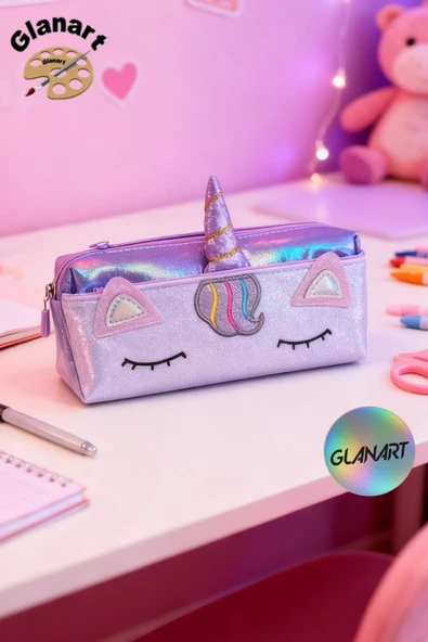 ithal 2 bölmeli unicorn kalemlik 1 adet ürün görseli 1