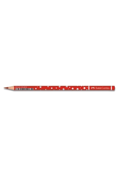 Faber Castell Faber Yıldız Desenli Kırmızı Renkli Kurşun Kalem - 12 Li Kutu ürün görseli 1