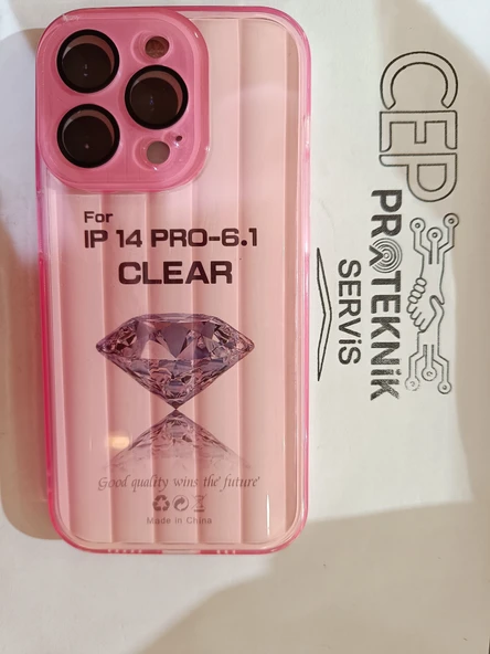 iPhone 14 Pro pembe kılıf - Resim 2