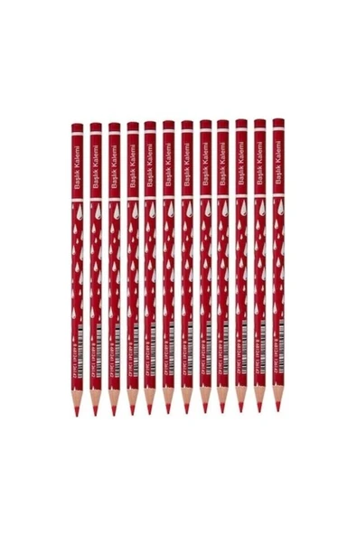 Faber Castel Faber-Castell Damla Desenli Başlık Kalemi Kırmızı 12'li ürün görseli 1