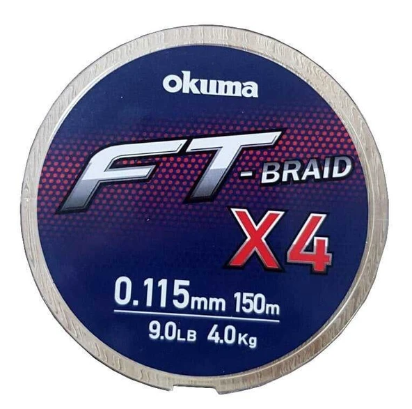 Okuma Ft-*4 Braided Line 150 mt Grey Örgü İp  0,205mm ürün görseli 1