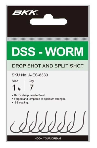 BKK DSS- Worm Olta İğnesi  2/0 6 Pcs ürün görseli 1