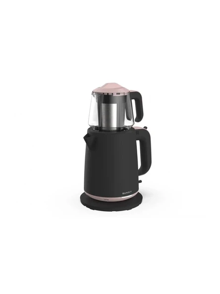 Sunny Pasha Çaycı Siyah/Rose Gold 2200 W ürün görseli 1