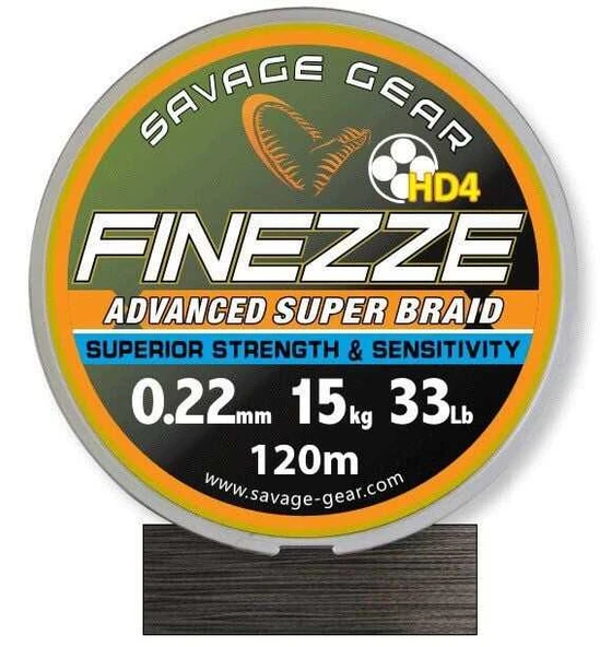 Savage gear Finesse HD4 Braid 300 m 0,22 mm 33 lbs 15 kg Grey Örgü İp ürün görseli 1
