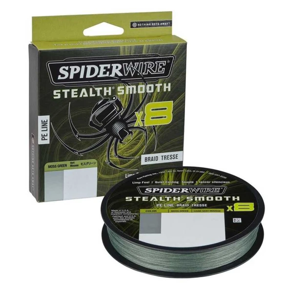 SpiderWire Stealth Smooth x8 Pe Braid 300m Moss Green Örgü İp  0.13mm ürün görseli 1