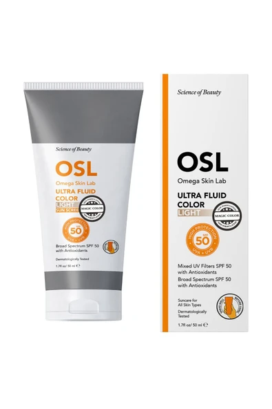 OSL Omega Skin Lab Ultra Fluid Spf 50 Magic Color 50 ml (RENKLİ GÜNEŞ KORUYUCU) ürün görseli 1