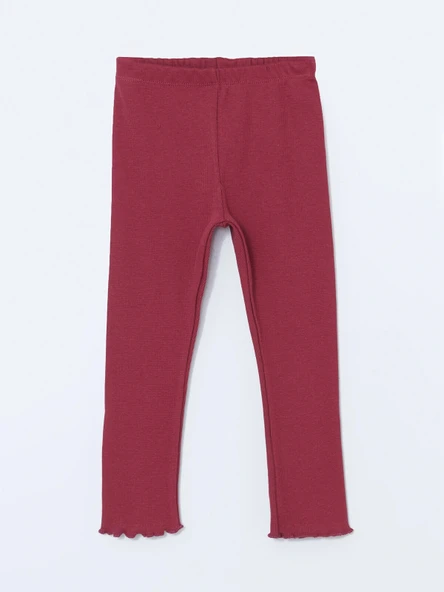 LCW Kids Pembe Beli Lastikli Kız Çocuk Basic Tayt ürün görseli 1
