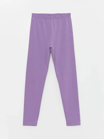 LCW Kids Mor Beli Lastikli Basic Kız Çocuk Tayt ürün görseli 1