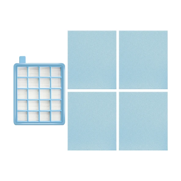 Philips PowerPro Active FC8636/01 Uyumlu FC8058/01 Filtre Seti | 1x Hepa Filtre - 4x Sünger Filtre ürün görseli 1