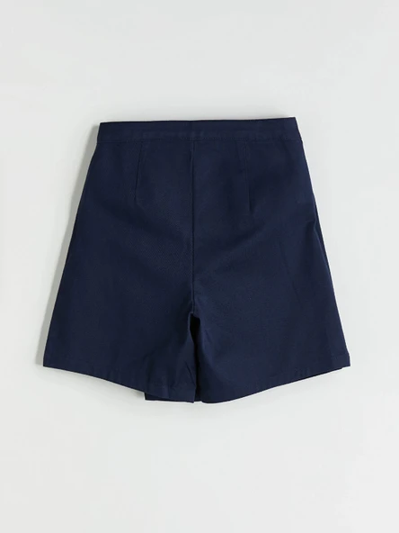 LCW Kids Lacivert Basic Gabardin Kız Çocuk Şort Etek - Resim 4
