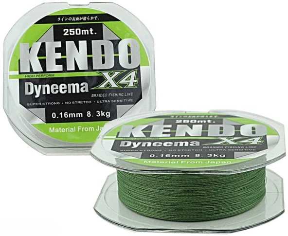 Kendo Dynema 4 Örgü 120Mt (Green)  0,08 mm ürün görseli 1
