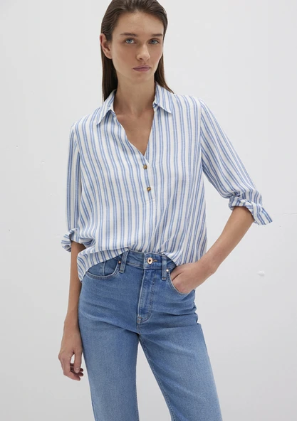 Mavi 122400-83979 Mavi Çizgili Bluz ürün görseli 1