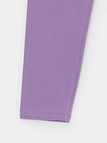 LCW Kids Mor Beli Lastikli Basic Kız Çocuk Tayt - Resim 2